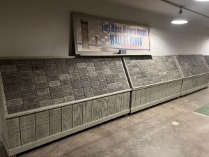 A section of the Wall of Honor inside Battery 519 at Fort Miles